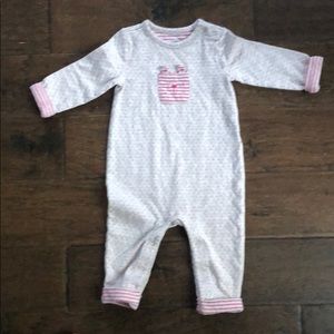 Baby GAP One piece. Pink and gray. Size 6-12 mos